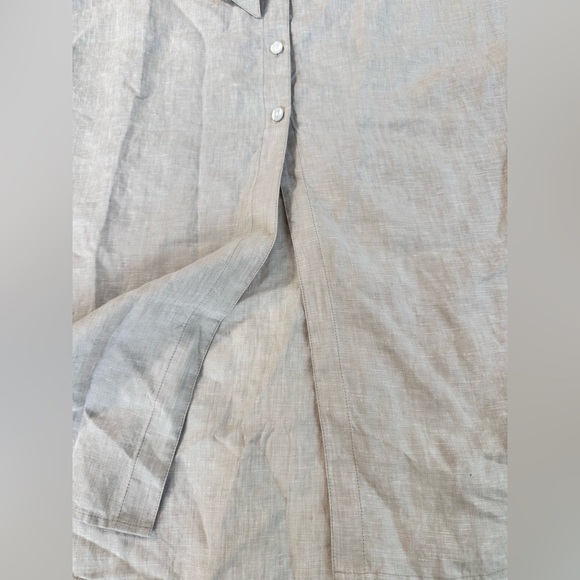 NEW Tommy Bahama Coastalina Linen Maxi Shirt Dress Natural Khaki Size Small NWT - Picture 4 of 13